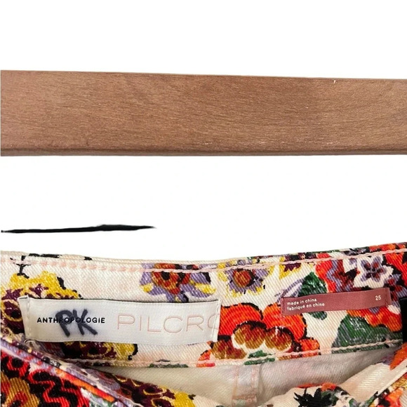 Anthropologie Pilcro The Cigarette Slim Straight Floral Jeans - Picture 7 of 9